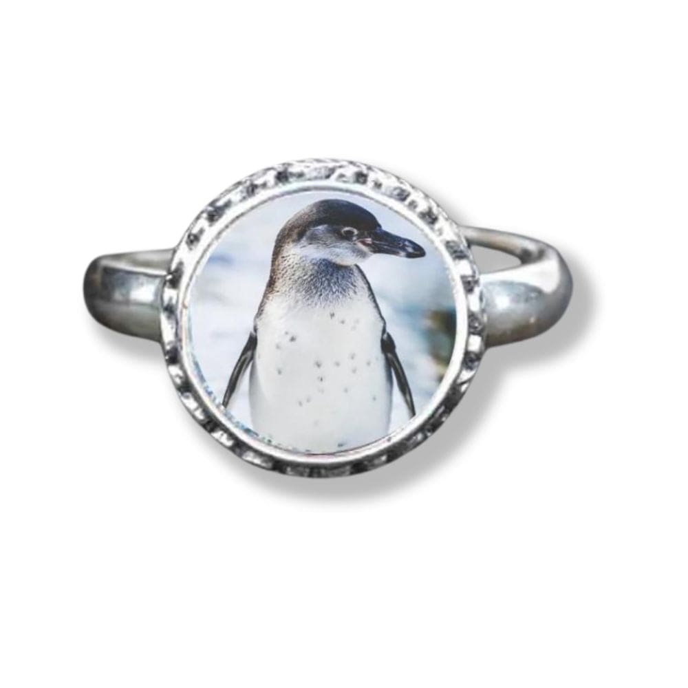 925 Sterling silver penguin ring - Resizable
