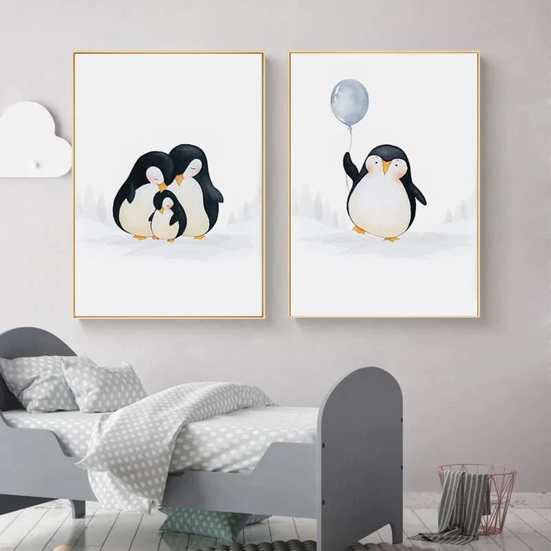 Baby penguin canvas