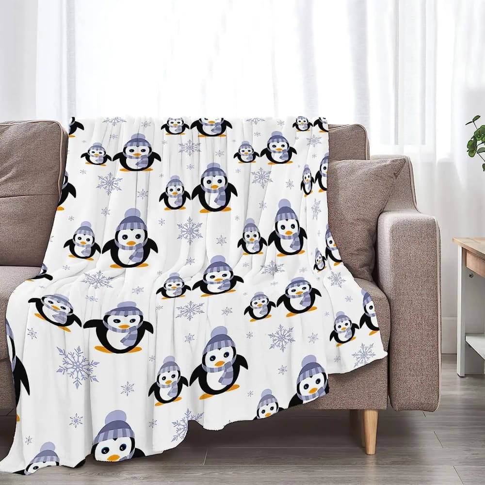 berkshire blanket snowy penguin qvc