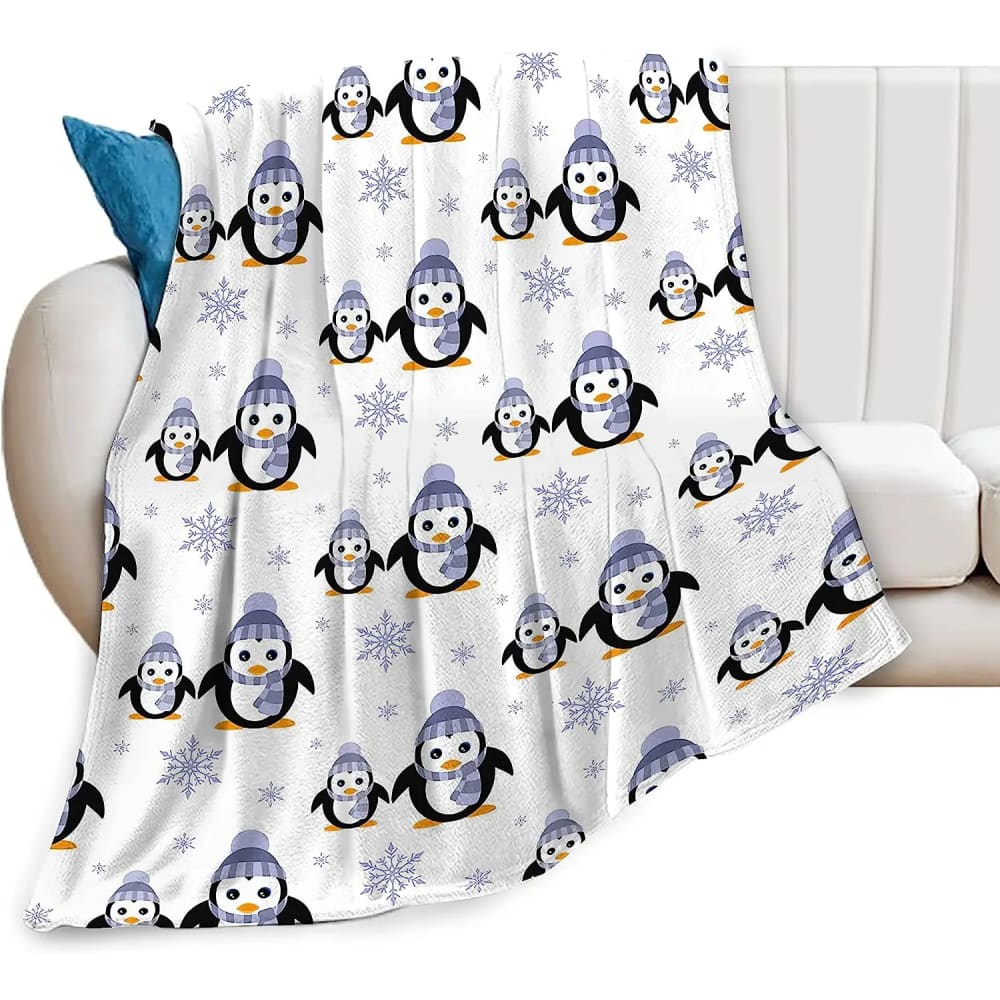 berkshire blanket snowy penguin qvc