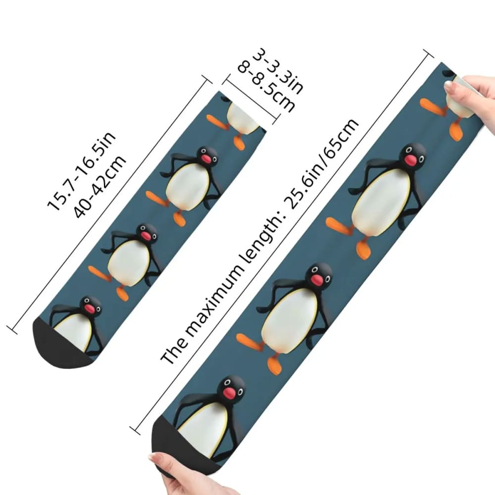 Blue penguin socks