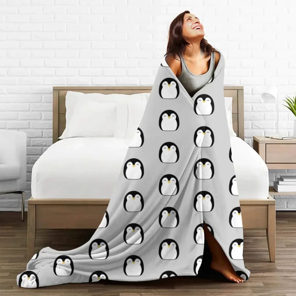 Christmas penguin blanket