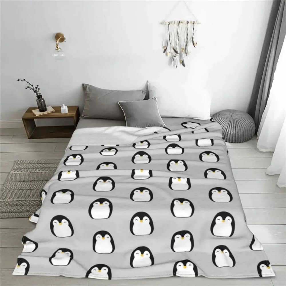 Christmas penguin blanket