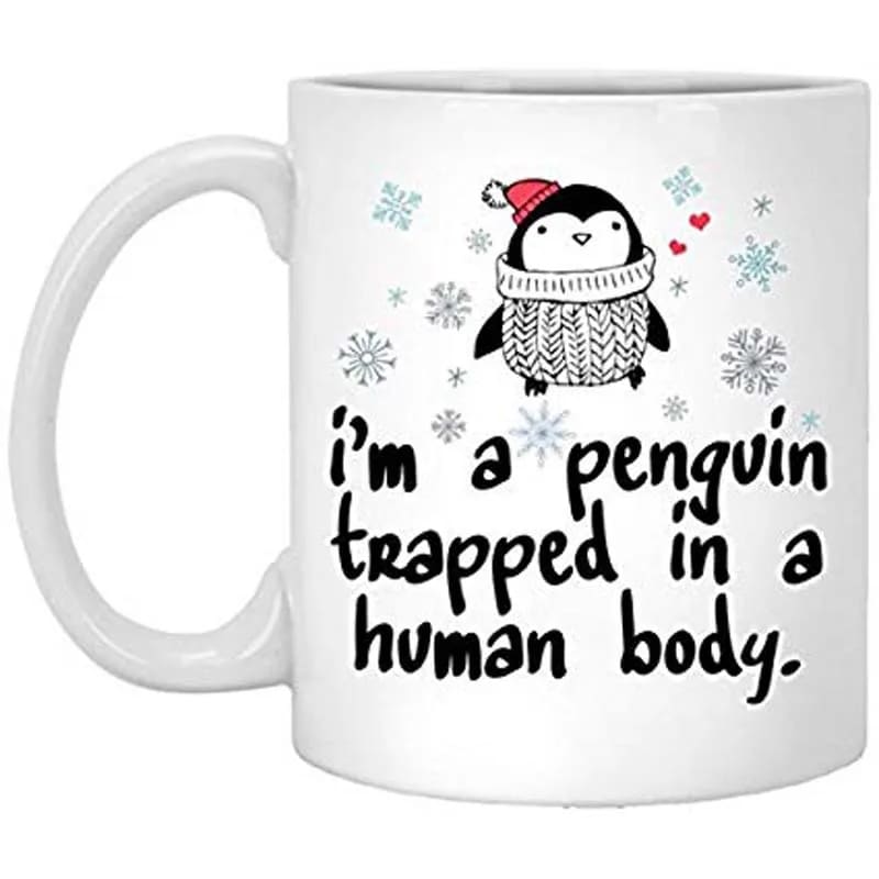 Christmas penguin coffee mug - White / 11oz mugs