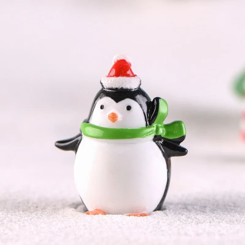 christmas penguin figurines - 3pcs decorations
