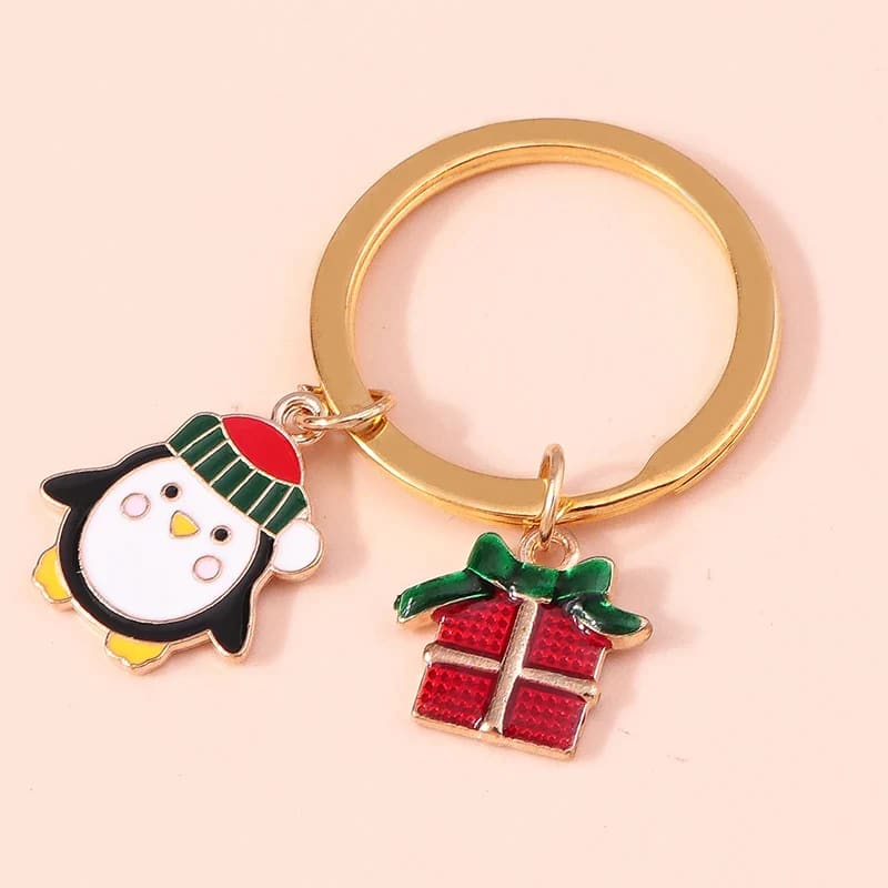 Christmas penguin keychain - as picture shows