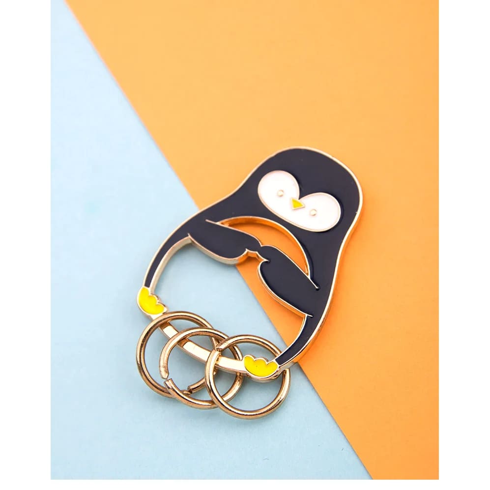 Derpy penguin keychain