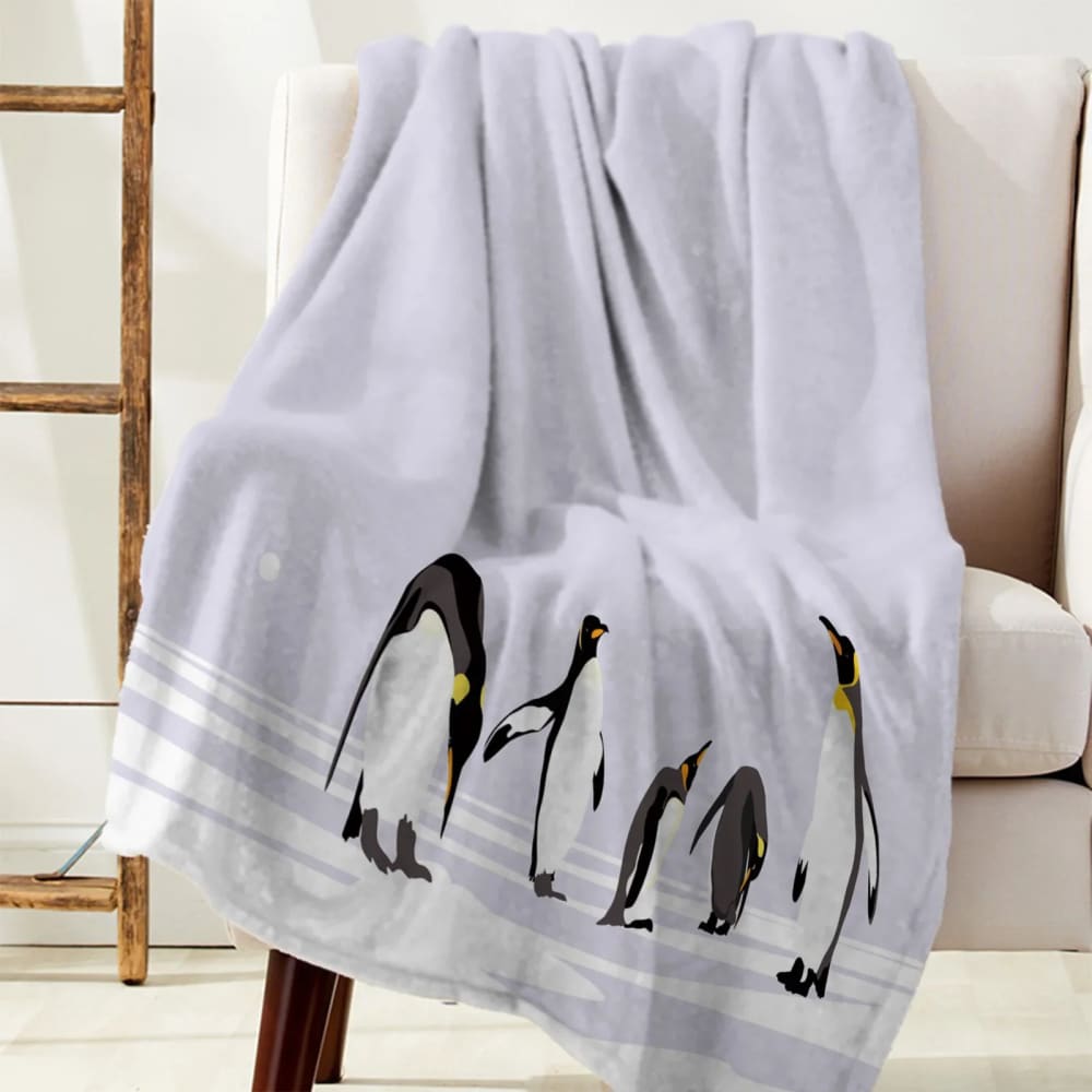 Family penguin blanket