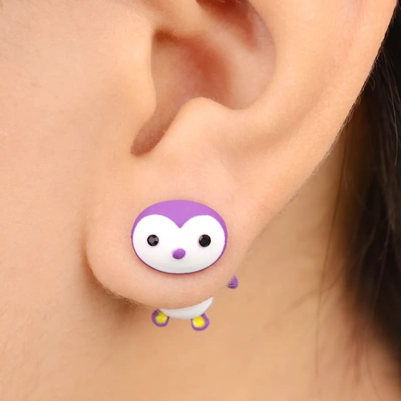 fat face penguin earrings
