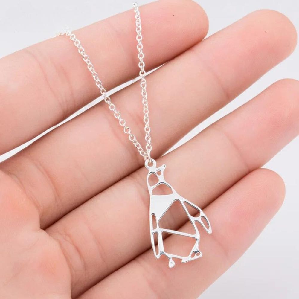 geometric penguin necklace