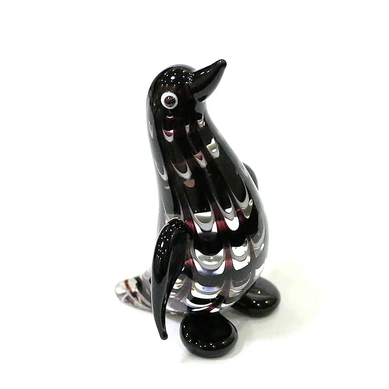 glass penguin figurine - black decorations
