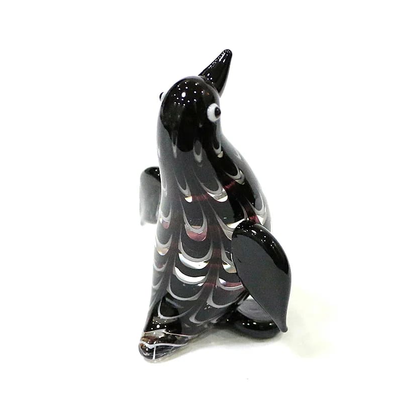 glass penguin figurine - black decorations