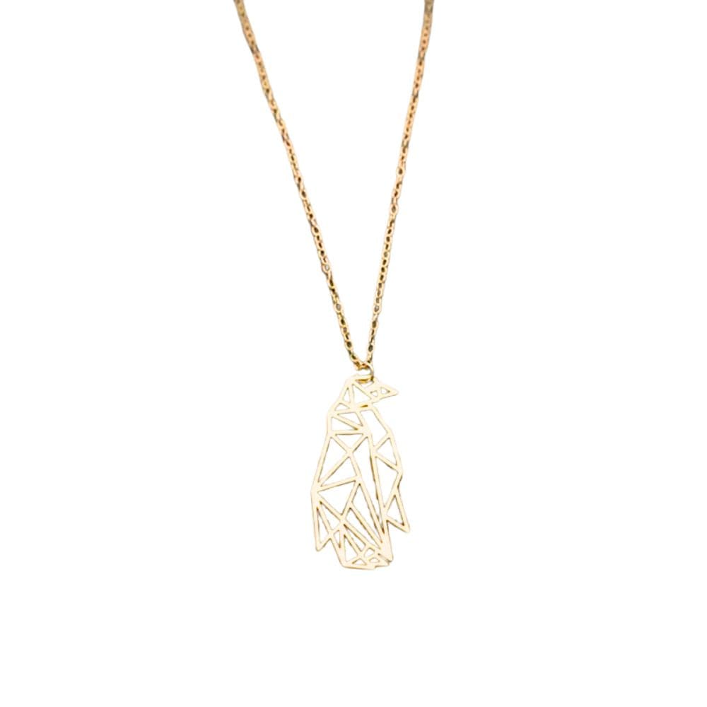 gold plated penguin necklace