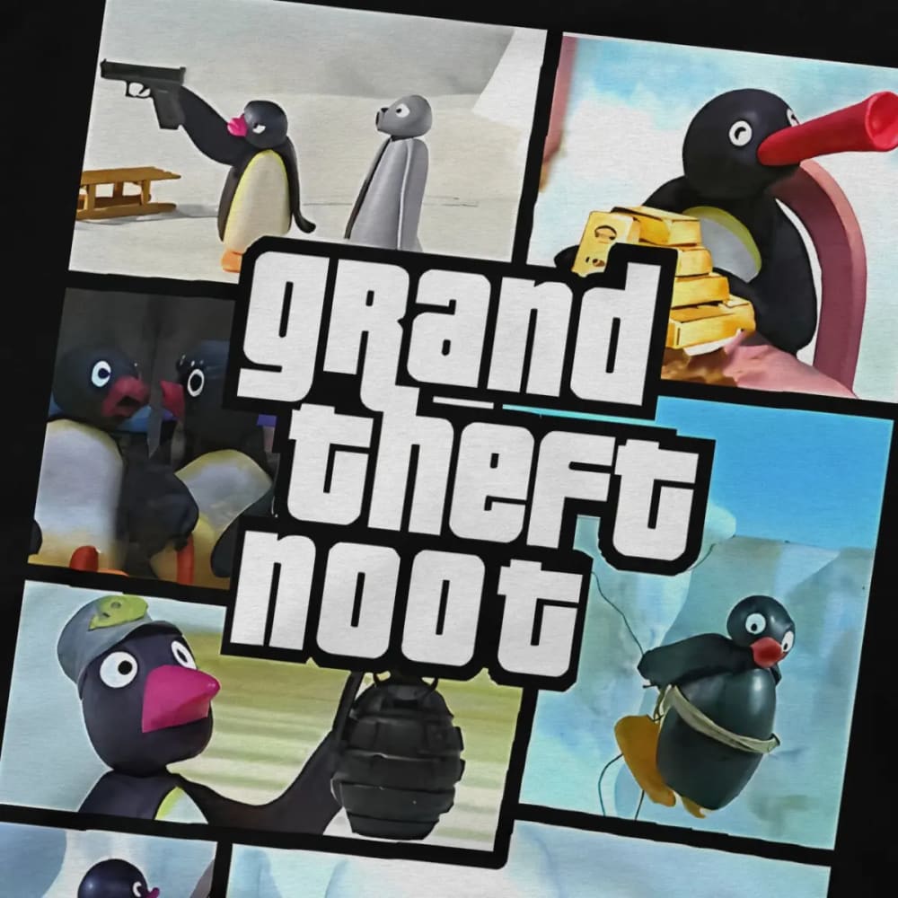 Grand Theft Noot penguin t - shirt
