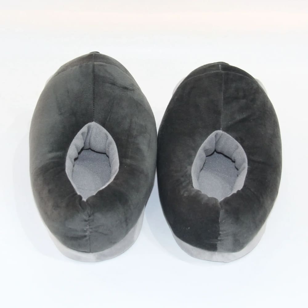 Gray penguin slippers