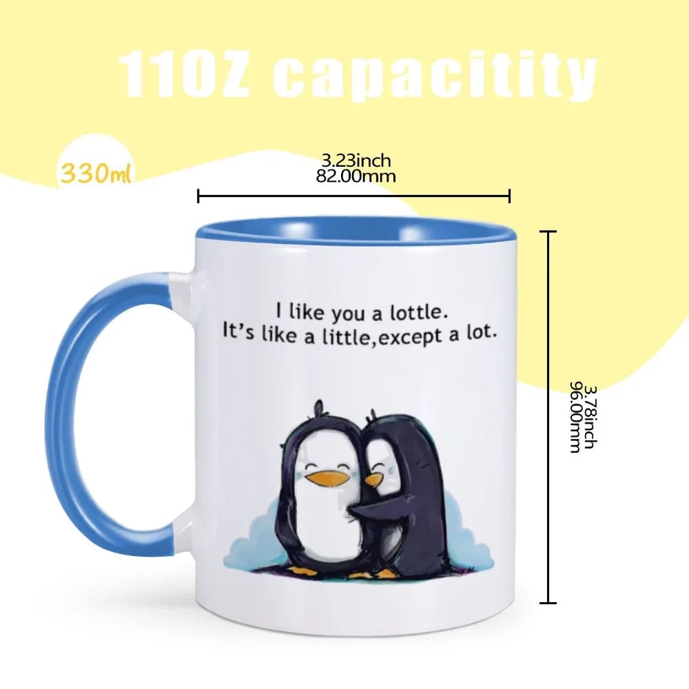 I love you a lottle penguin mug - mugs