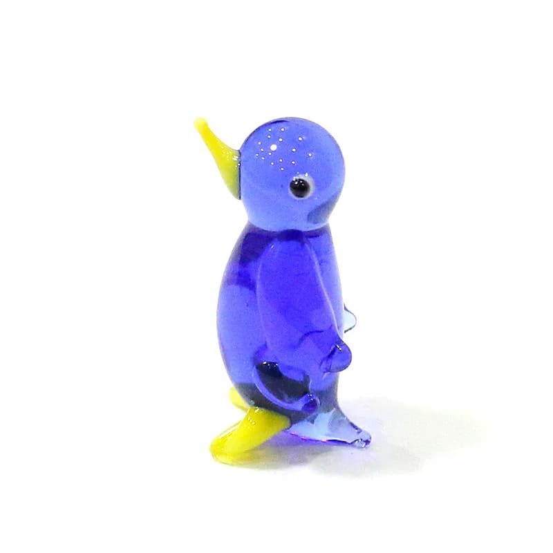 Kawaii glass penguin figurine - Deep Blue