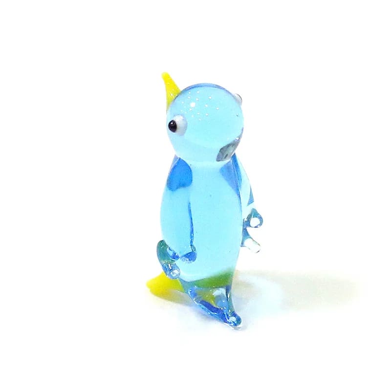 Kawaii glass penguin figurine - Light Blue