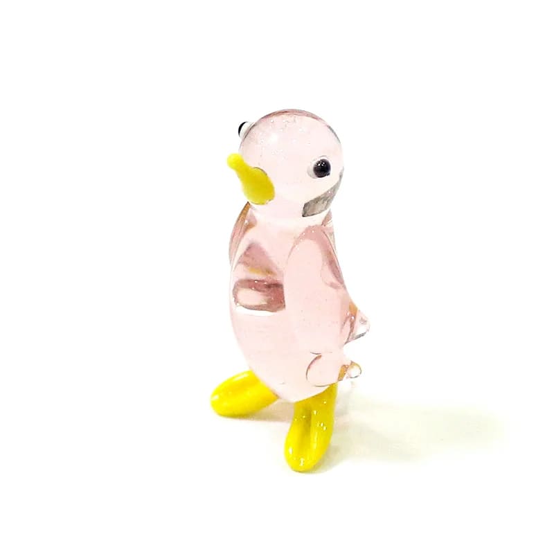 Kawaii glass penguin figurine - Pink