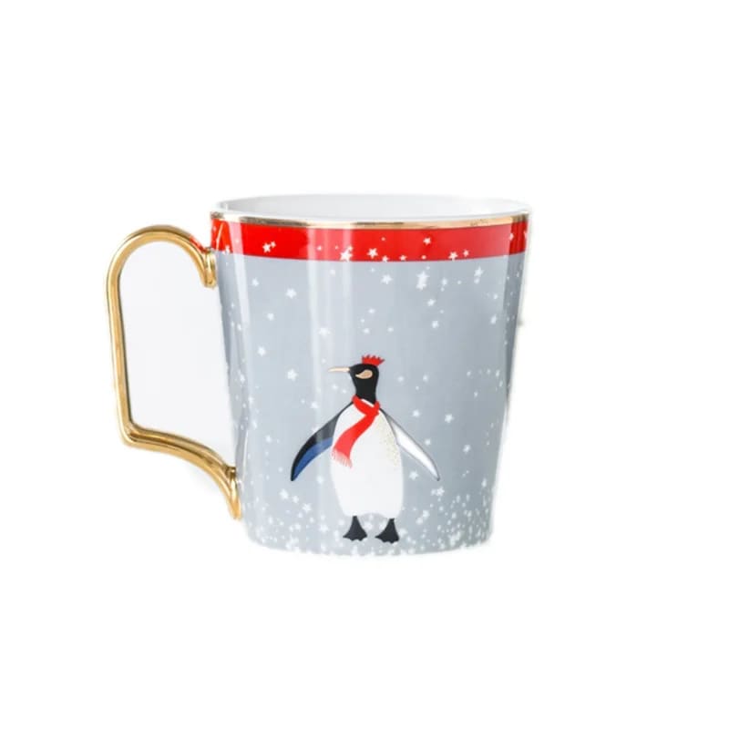 penguin christmas coffee mug - themed / 11oz