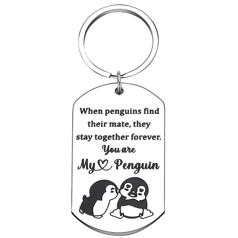 Penguin couple keychain - 2