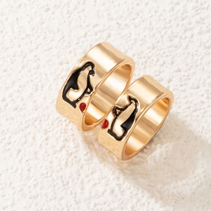 Penguin couple ring