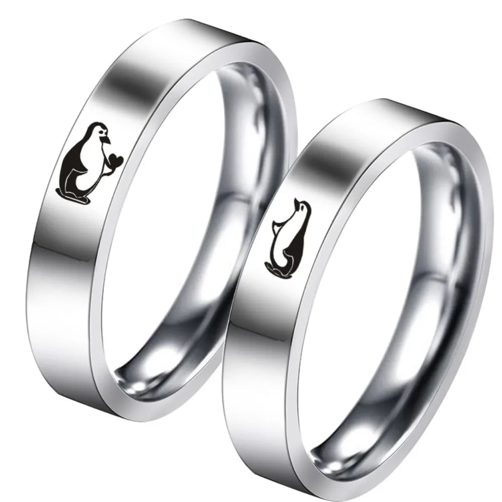Penguin couple rings - ring