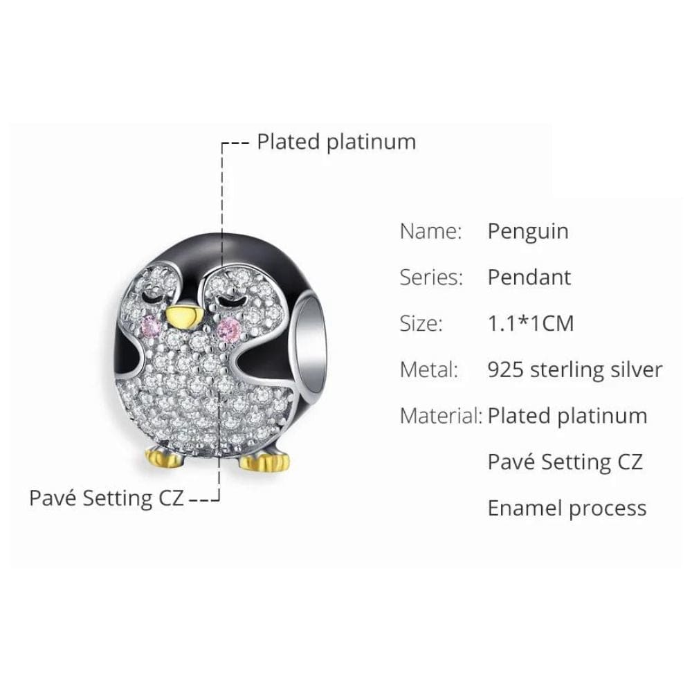 penguin diamond bracelet - Silver