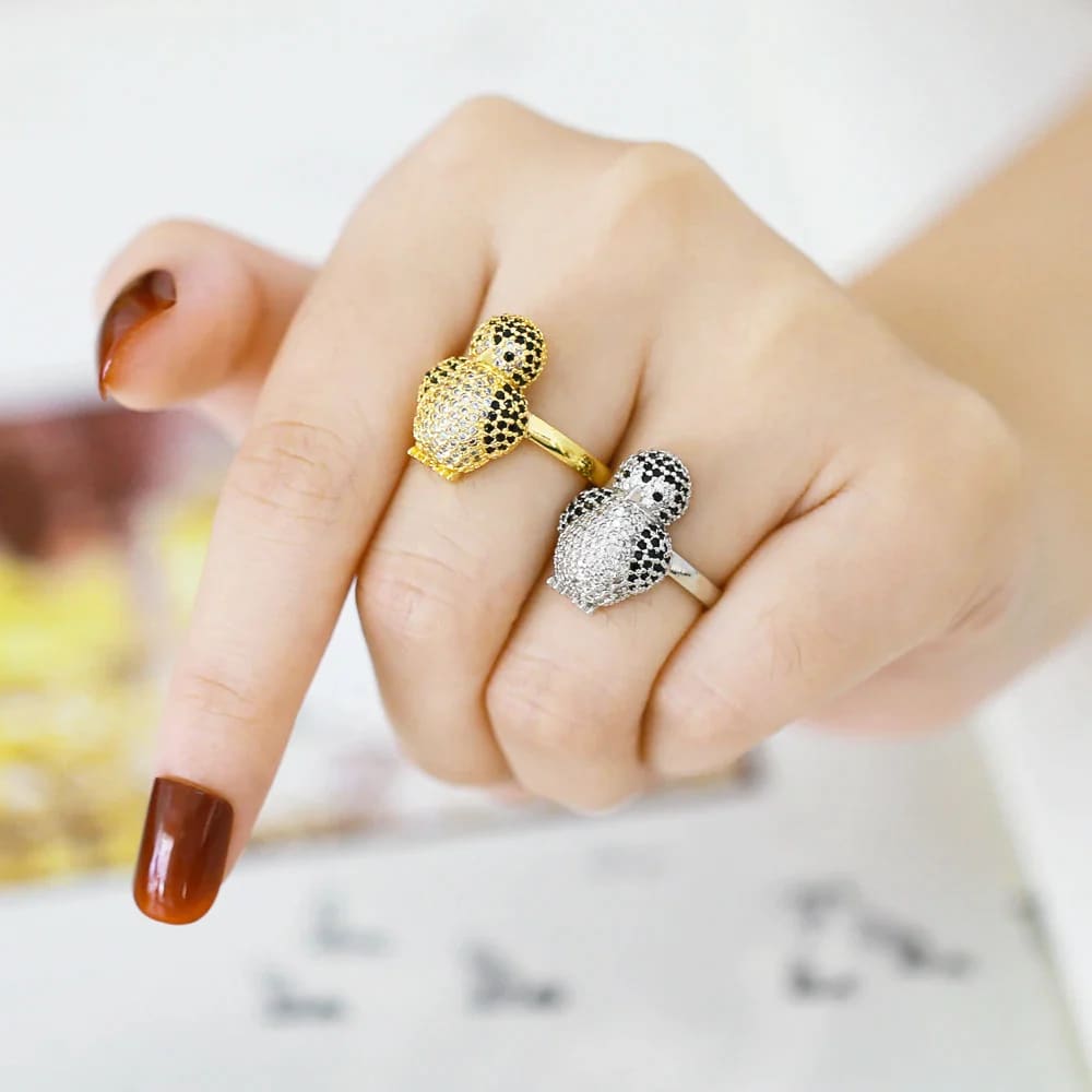 Penguin diamond ring