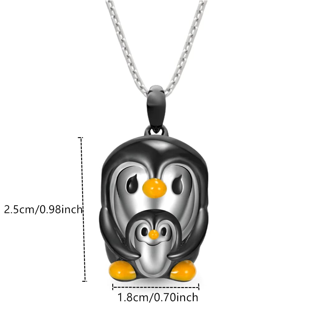 penguin family necklace - Silver