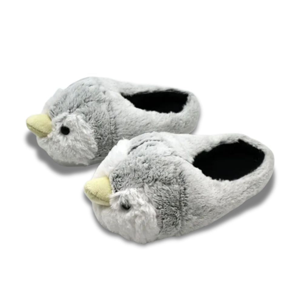 Penguin fur slippers