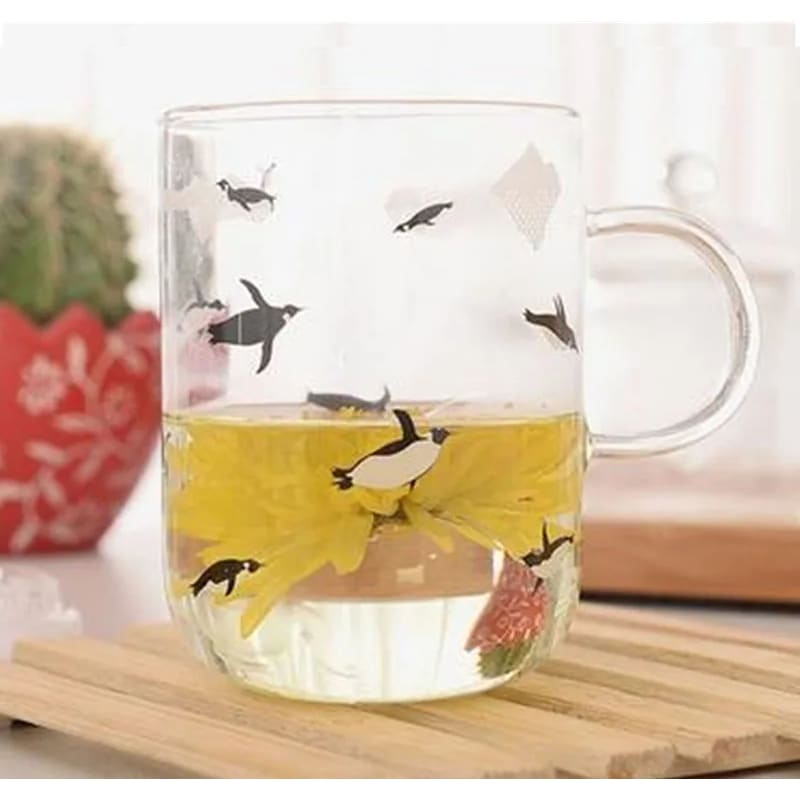 Penguin glass mug - Transparent / 16oz mugs