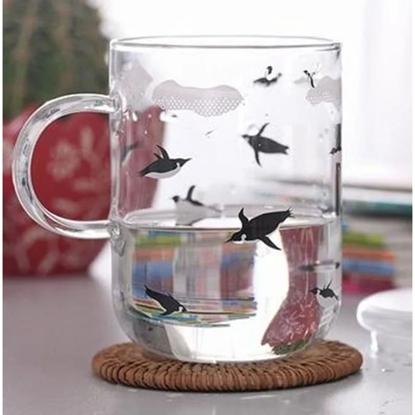 Penguin glass mug - Transparent / 16oz mugs
