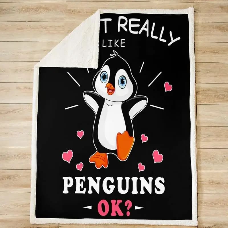 Penguin lovey blanket