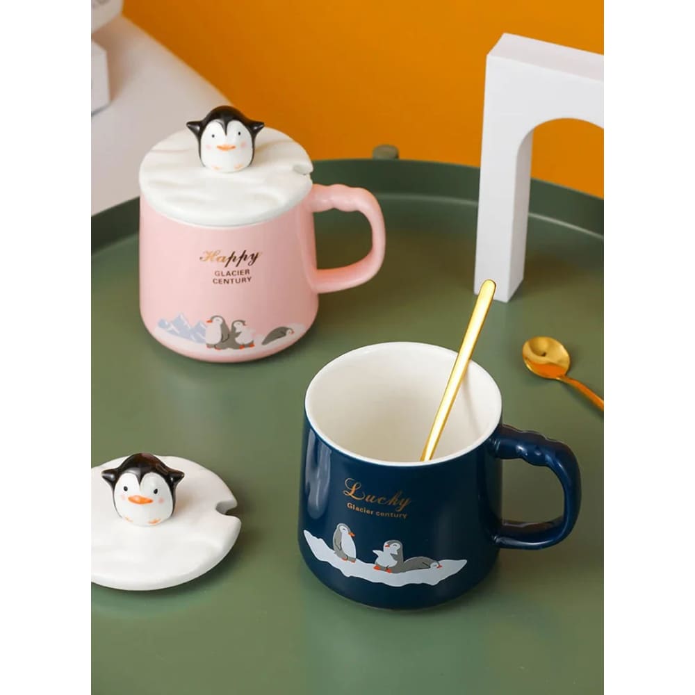 Penguin mug rug - mugs