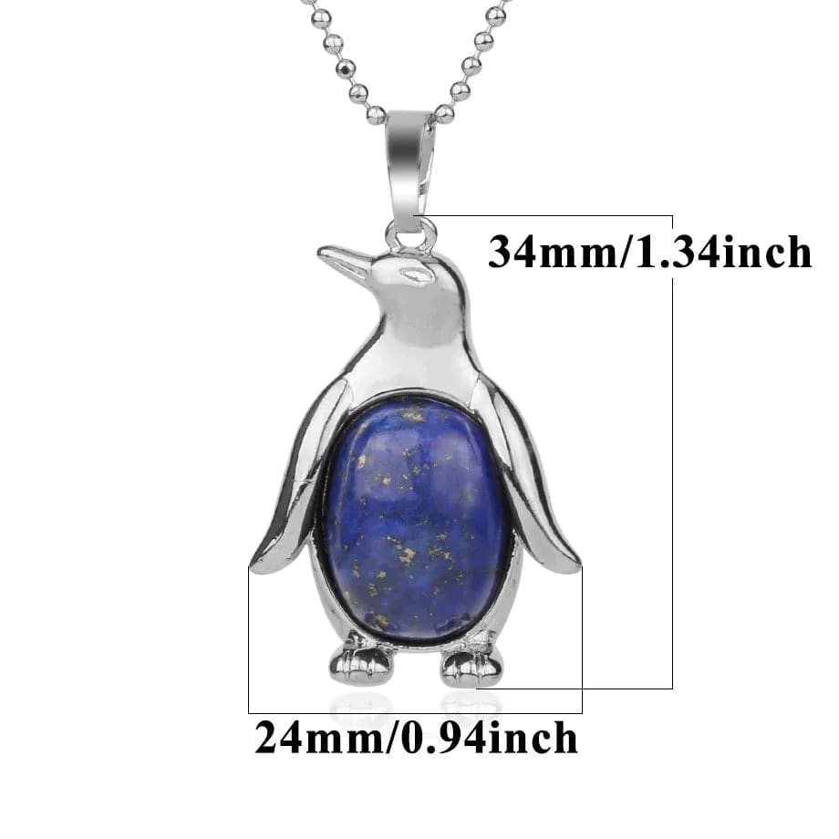penguin necklace with birthstone