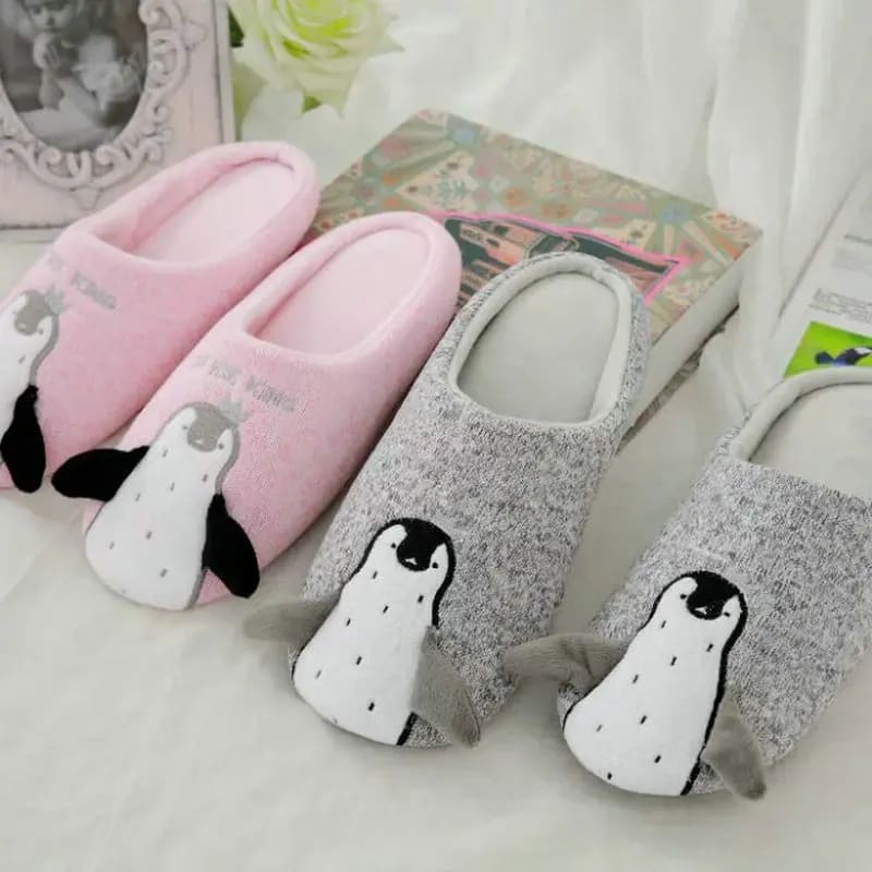 Penguin pattern slippers
