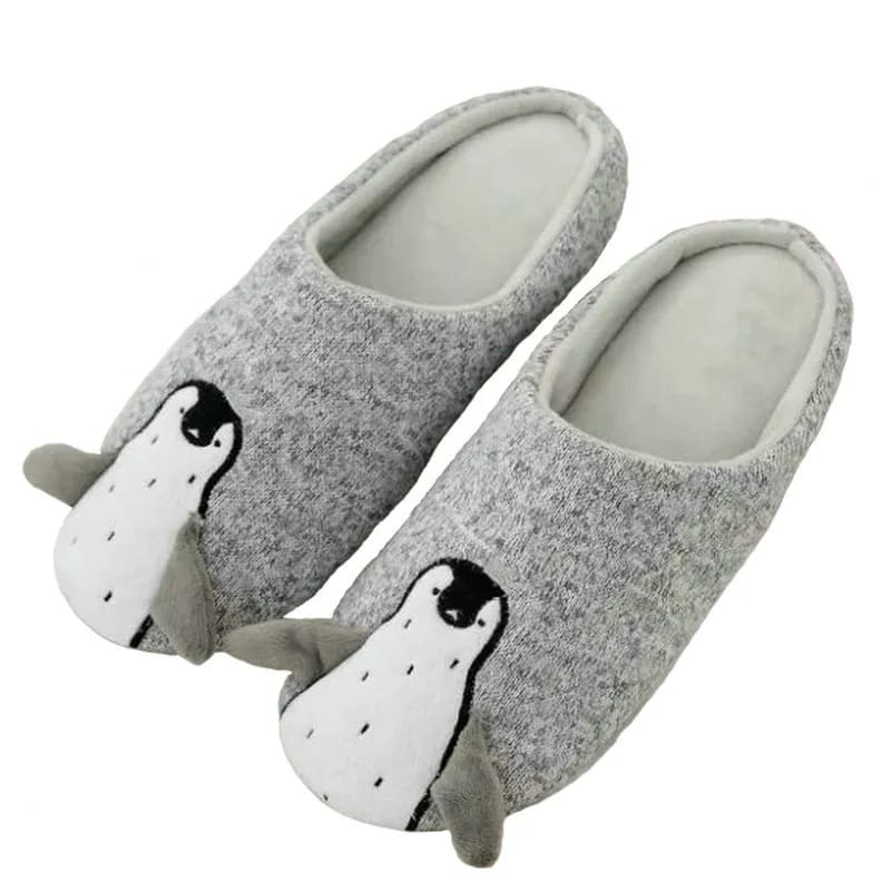 Penguin pattern slippers