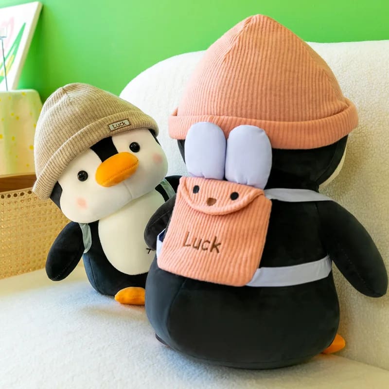 Penguin plush hat
