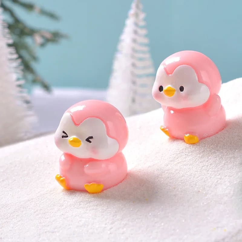 pink penguin figurine