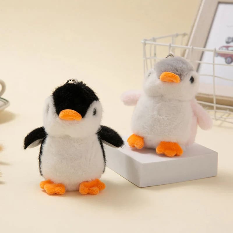 Plush penguin keychain