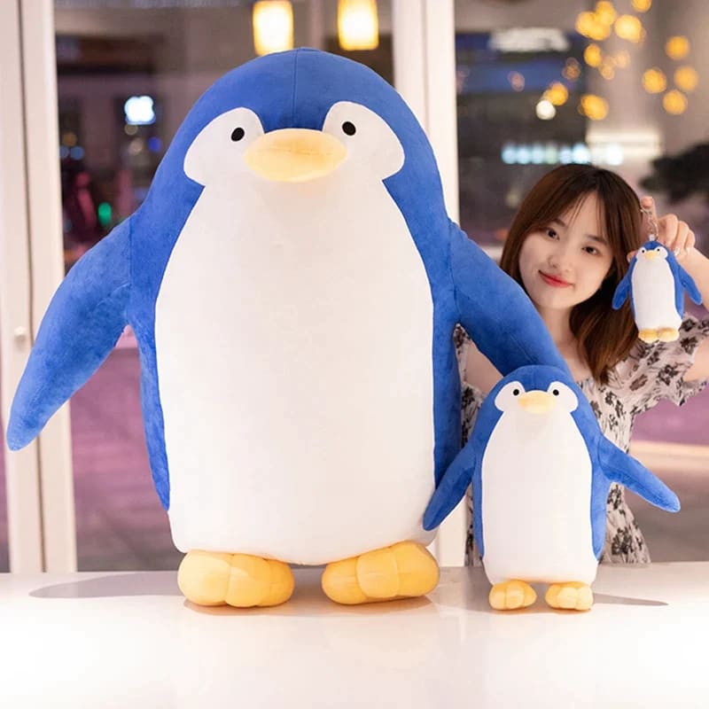 Plush penguin stuffed animal - Blue / 35cm