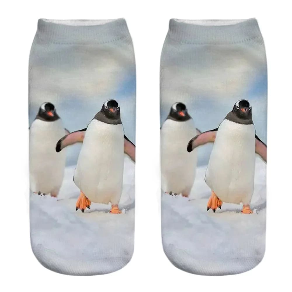 Printed penguin socks
