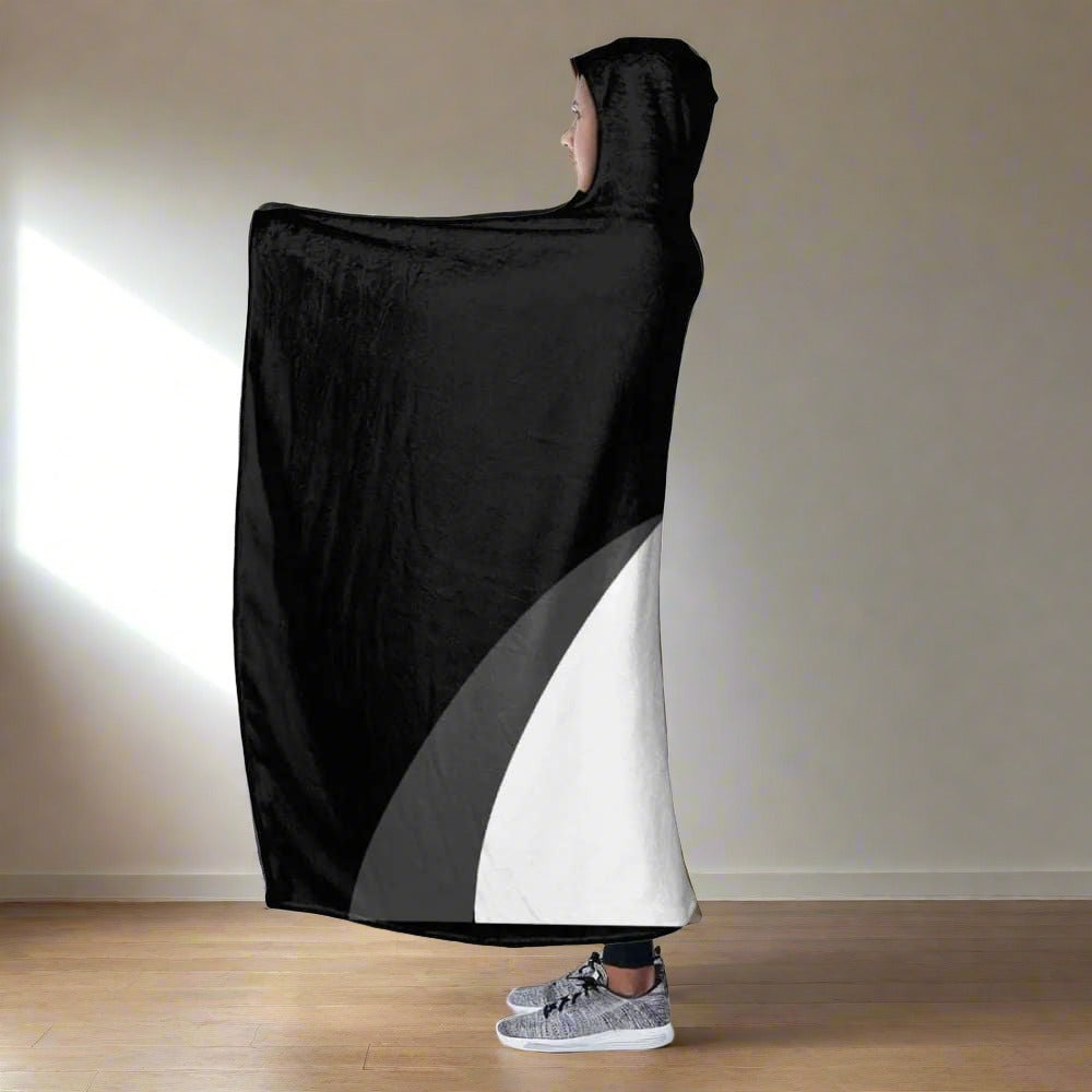 side-view-of-a-model-with-the-penguin-blanket-hoodie