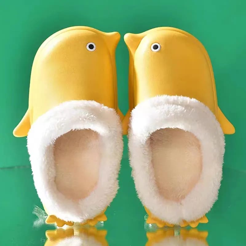 Warm penguin slippers