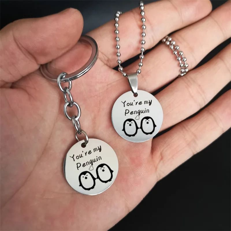 you are my penguin necklace - Silver